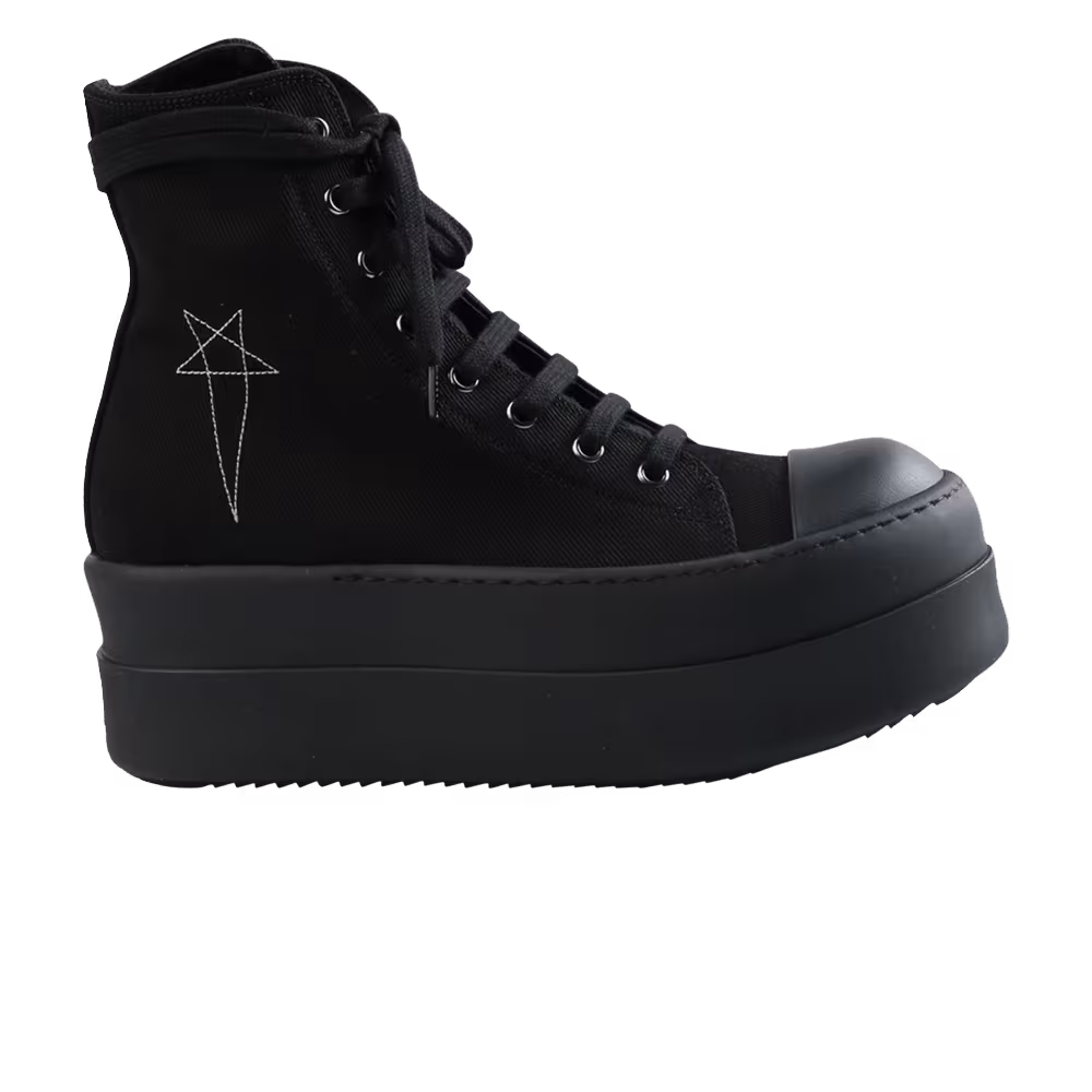 Rick Owens Women's DRKSHDW Hollywood Double Bumper High Black Pearl