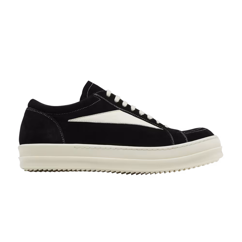 Rick Owens EDFU Suede Leather Vintage Low Black Milk