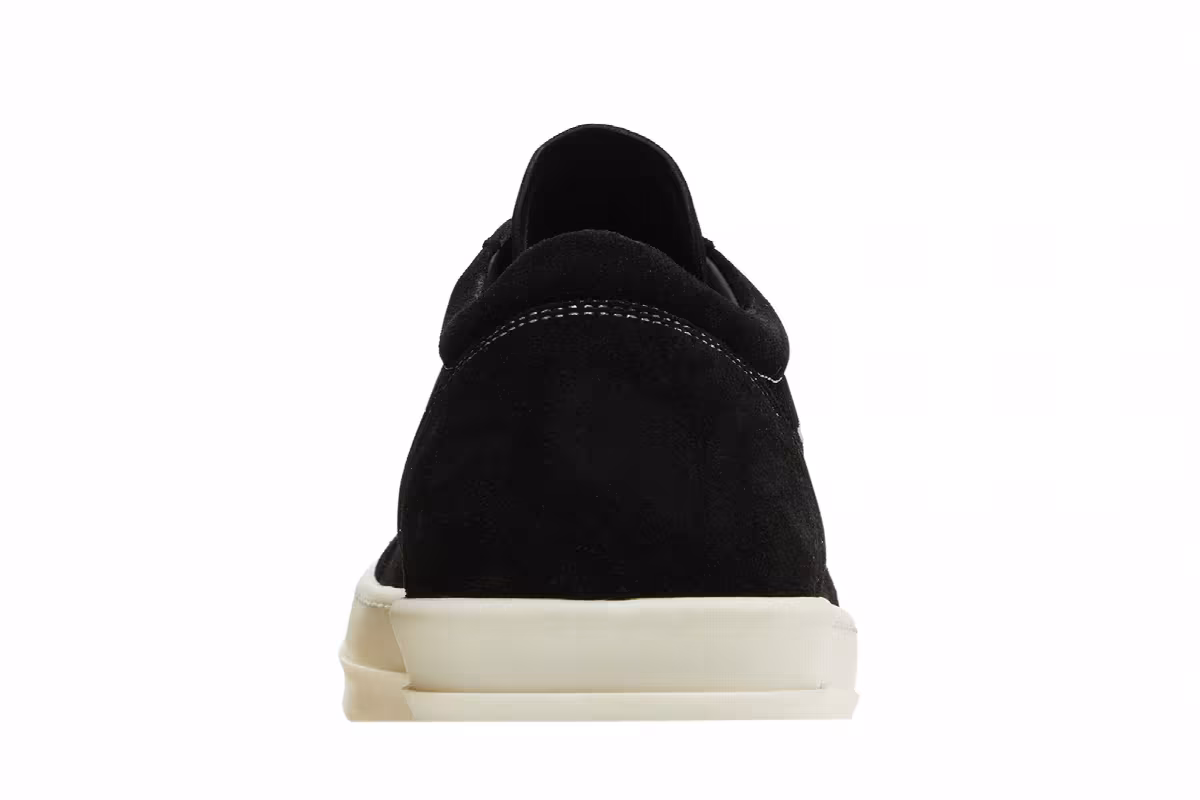 Rick Owens EDFU Suede Leather Vintage Low Black Milk, view 8