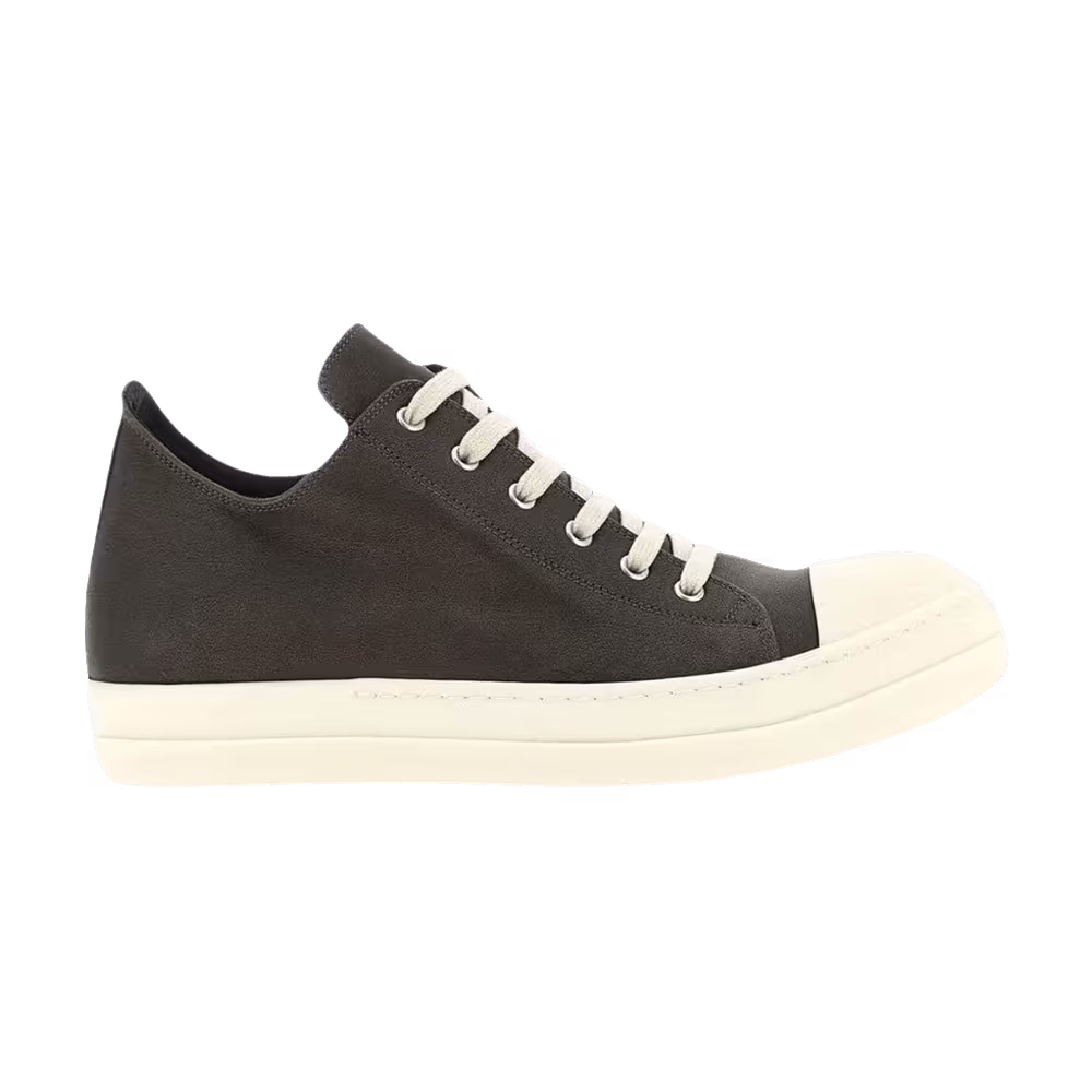 Rick Owens Low Sneaker Washed Black Milk