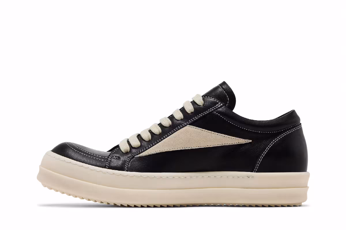 Rick Owens Vintage Sneaker Black Milk, view 4