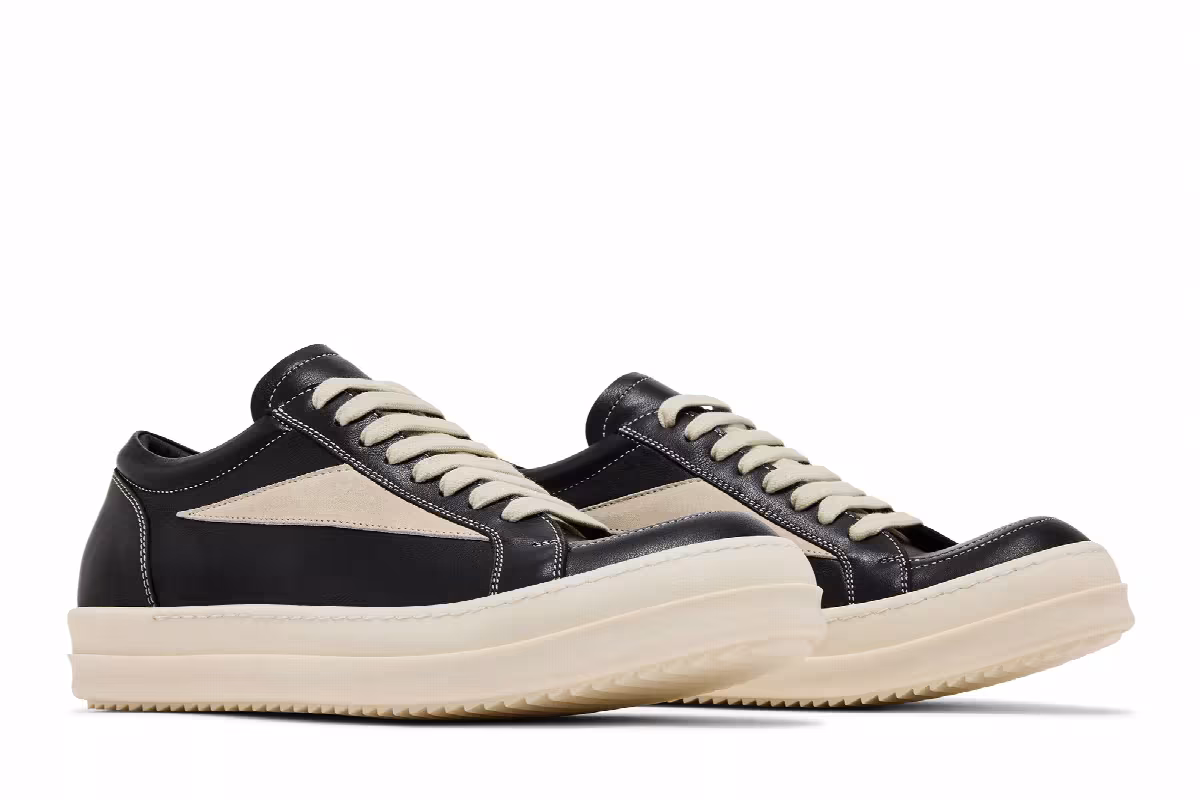 Rick Owens Vintage Sneaker Black Milk, view 9