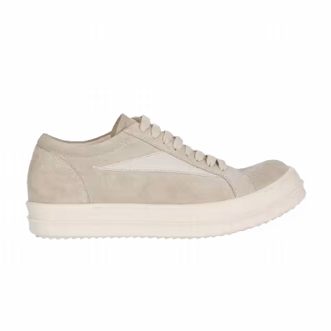 Rick Owens Wmns Scarpe Pelle Vintage Sneaker 'Pearl Dirty Milk'