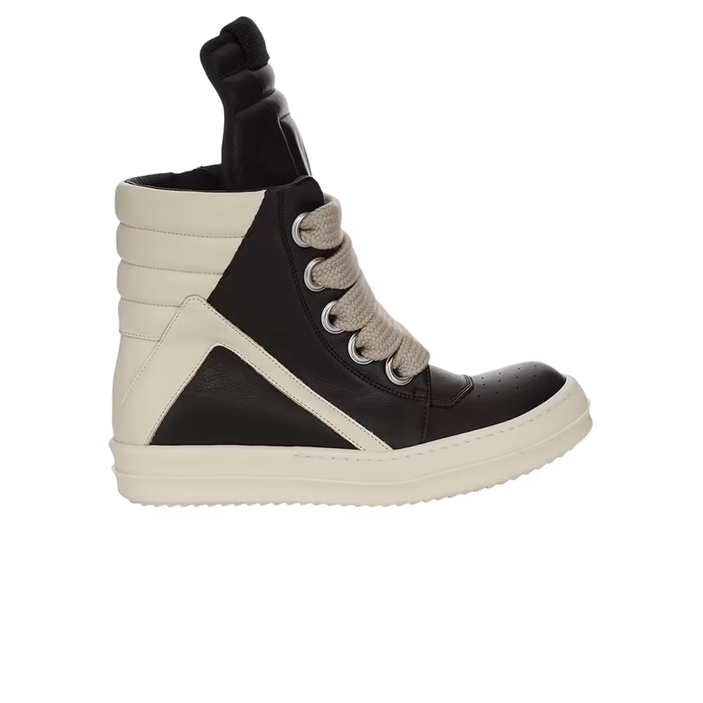 Rick Owens Jumbolace Geobasket Black Milk