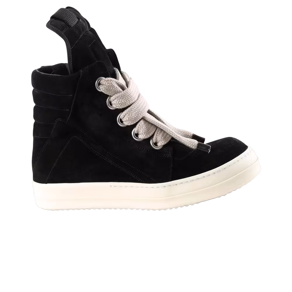 Rick Owens Jumbolace Geobasket Black Milk
