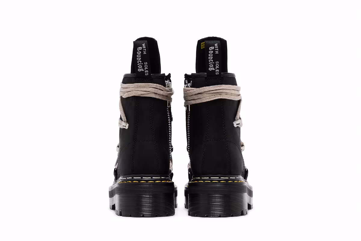 Dr. Martens x Rick Owens DRKSHDW 1460 Quad Sole Megalace Boot Black, view 7
