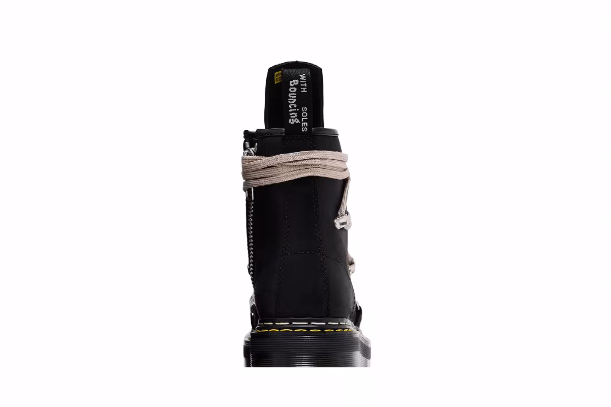 Dr. Martens x Rick Owens DRKSHDW 1460 Quad Sole Megalace Boot Black, view 8