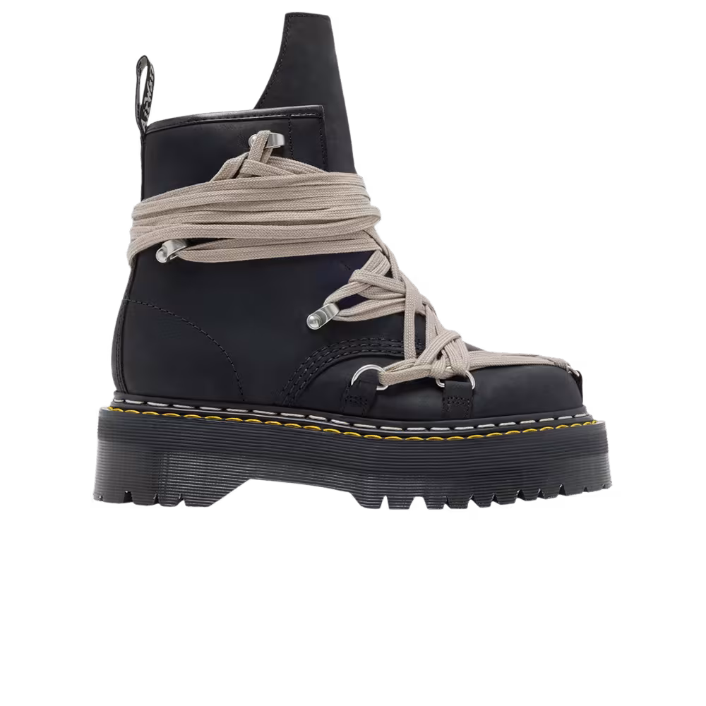 Dr. Martens x Rick Owens Women's DRKSHDW 1460 Quad Sole Megalace Boot Black