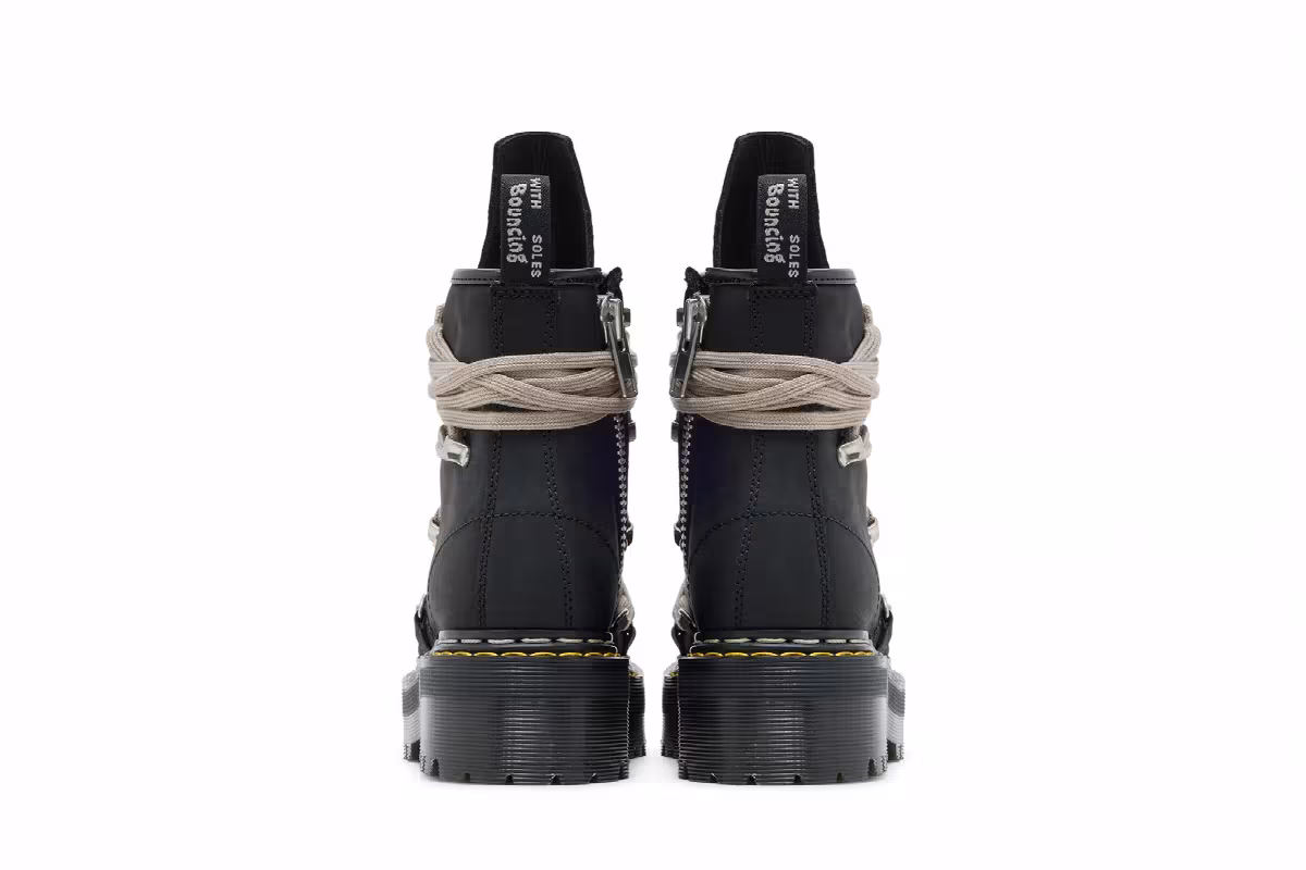 Dr. Martens x Rick Owens Women's DRKSHDW 1460 Quad Sole Megalace Boot Black, view 7