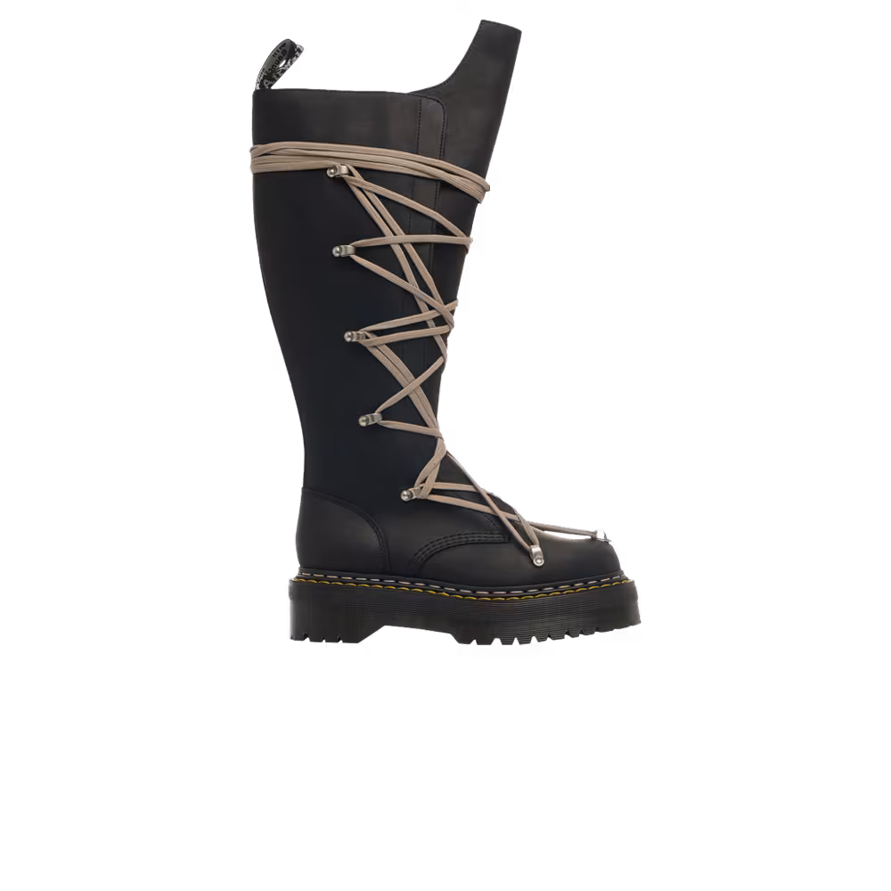 Dr. Martens x Rick Owens Women's DRKSHDW 1460 Quad Sole Pentalace Boot Black
