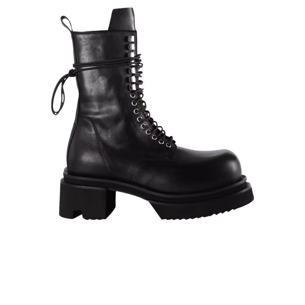 Rick Owens Lace Up Bogun Black