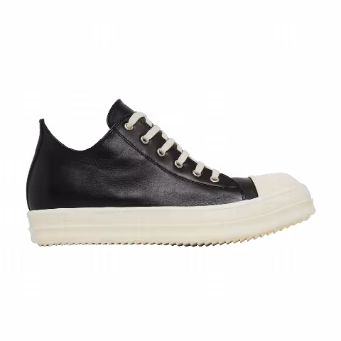Rick Owens Strobe Leather Low 'Black Milk'