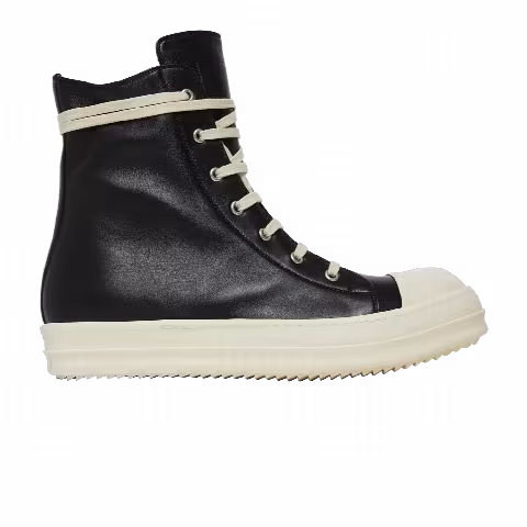 Rick Owens Strobe Leather High 'Black Milk'