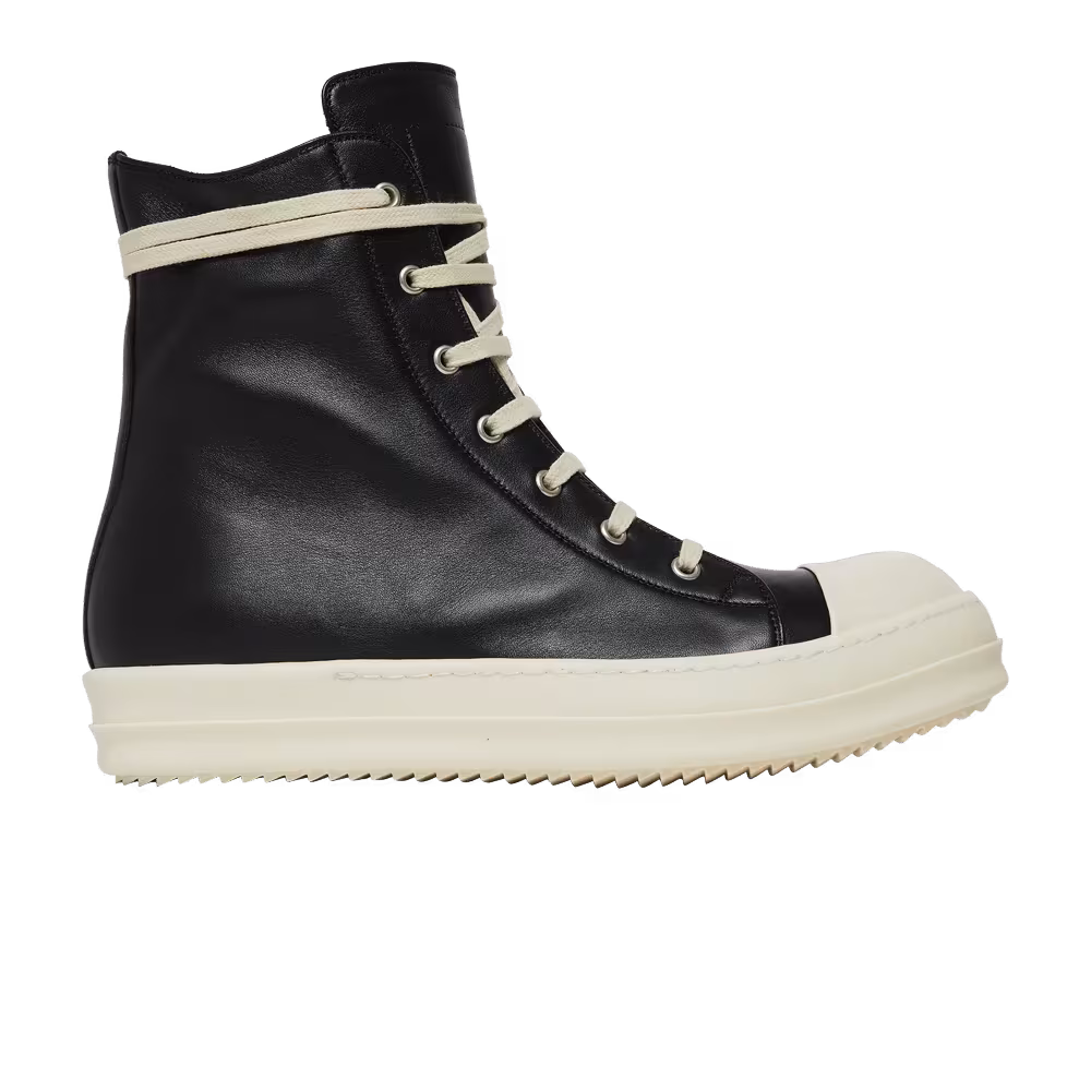 Rick Owens Strobe Leather High Black Milk