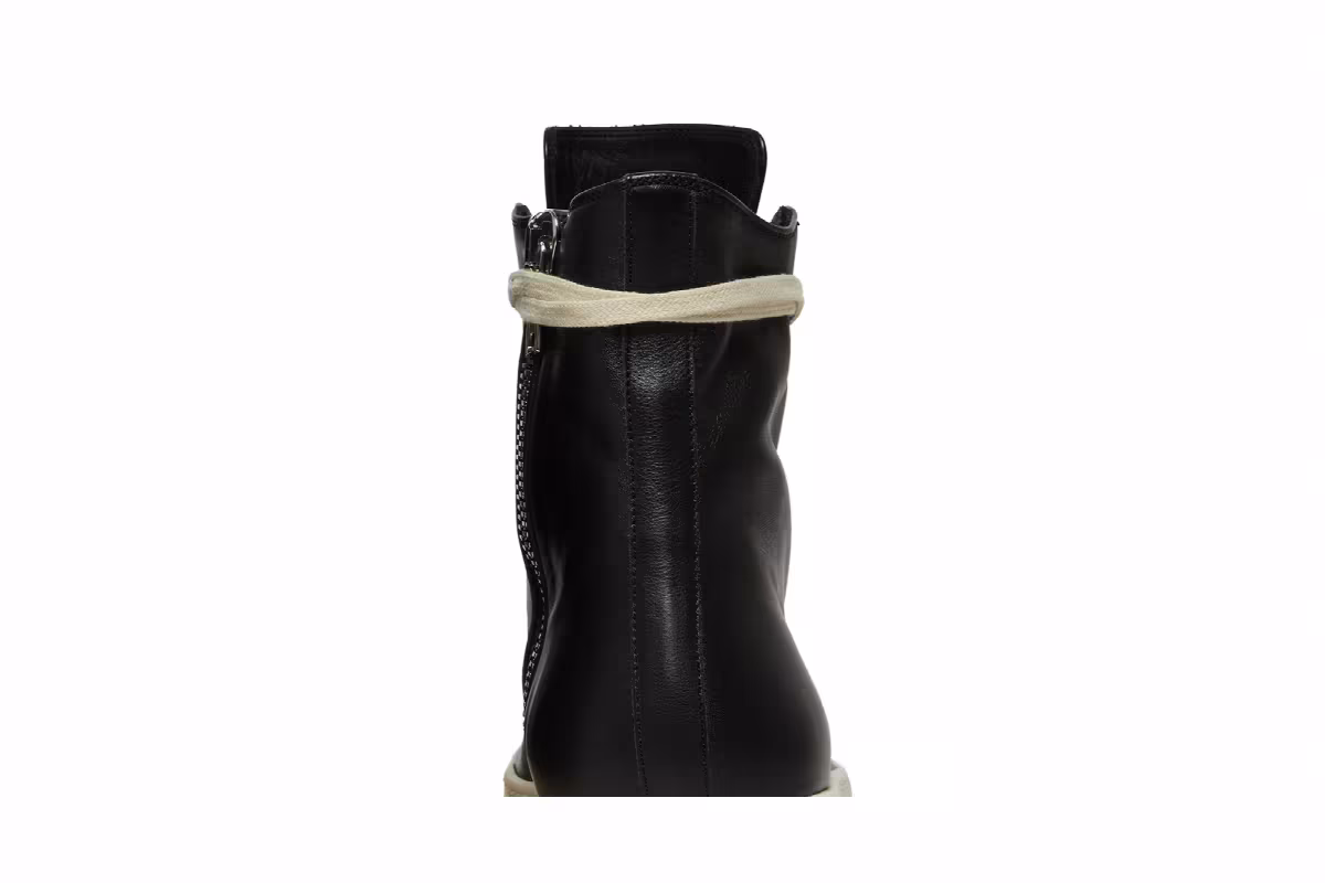 Rick Owens Strobe Leather High Black Milk, view 8
