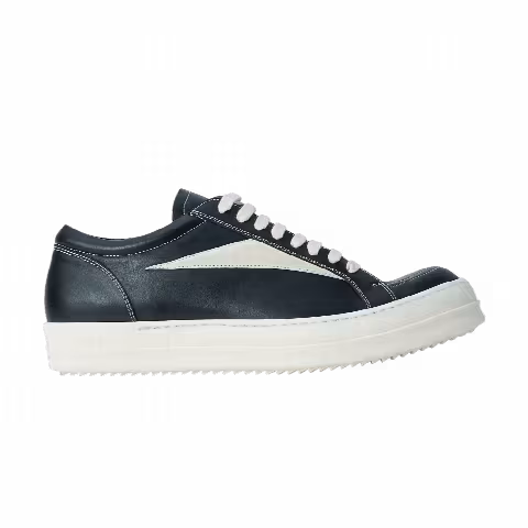 Rick Owens Leather Vintage Low Top 'Black Milk Milk'
