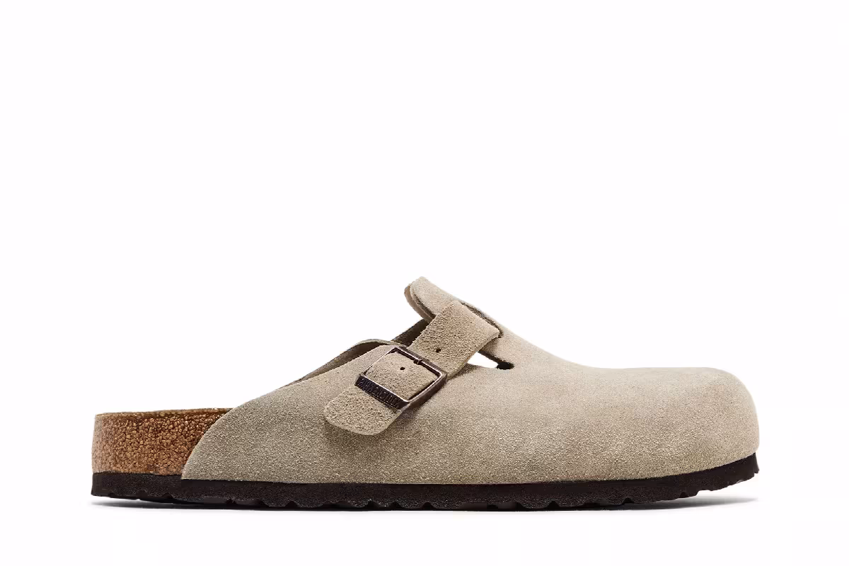 Birkenstock Boston Suede Leather Taupe, view 2