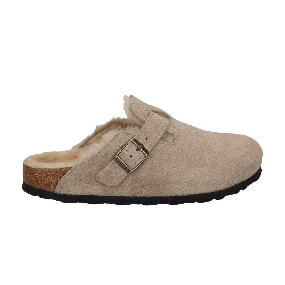 Birkenstock Women's Boston Shearling Suede Taupe