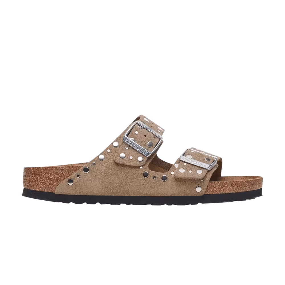 Birkenstock Women's Arizona Rivet Suede Narrow Taupe