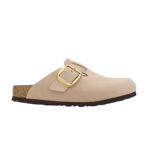 Birkenstock Wmns Boston Big Buckle Nubuck Narrow 'Sandcastle'