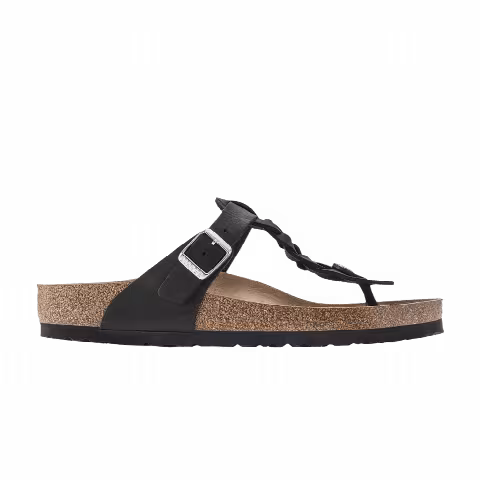 Birkenstock Wmns Gizeh Braided Oiled Leather 'Black'