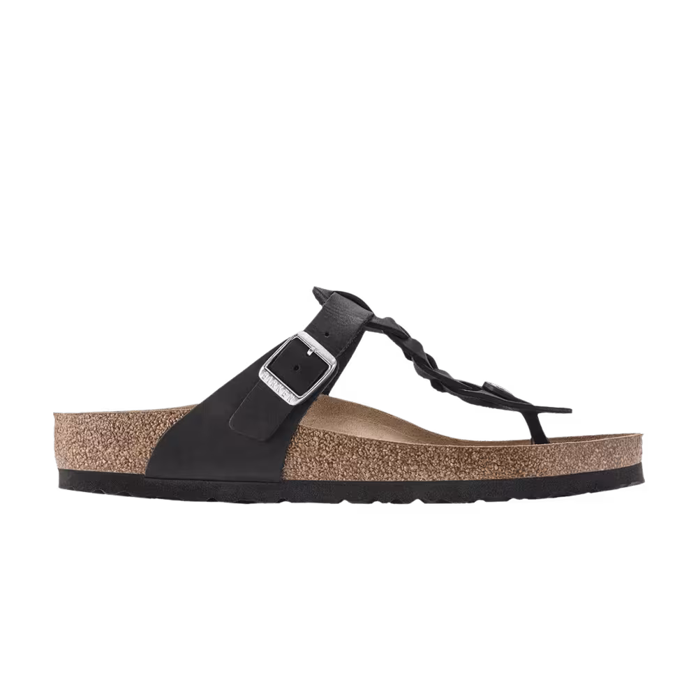 Birkenstock Women's Gizeh Braided Oiled Leather Black