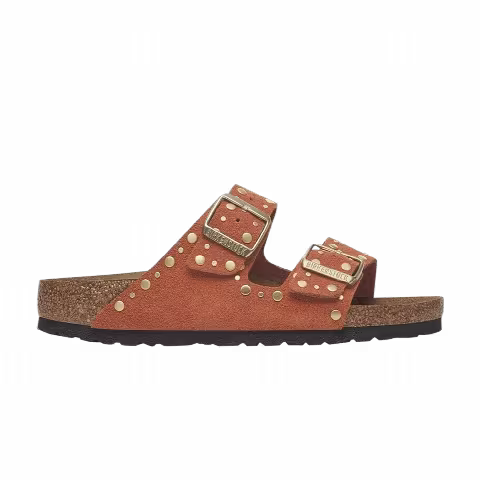Birkenstock Wmns Arizona Rivet Suede Narrow 'Dark Rust'