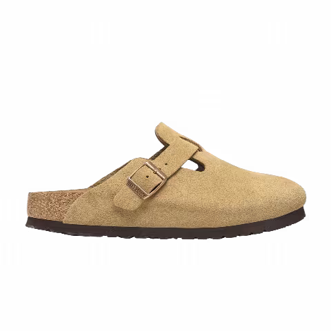 Birkenstock Boston Suede Leather 'Latte Cream'