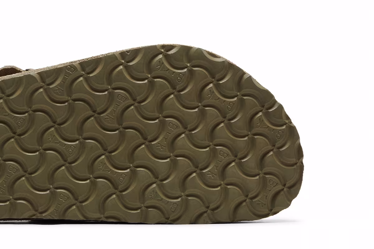 Birkenstock Boston Suede Leather Faded Khaki, view 6
