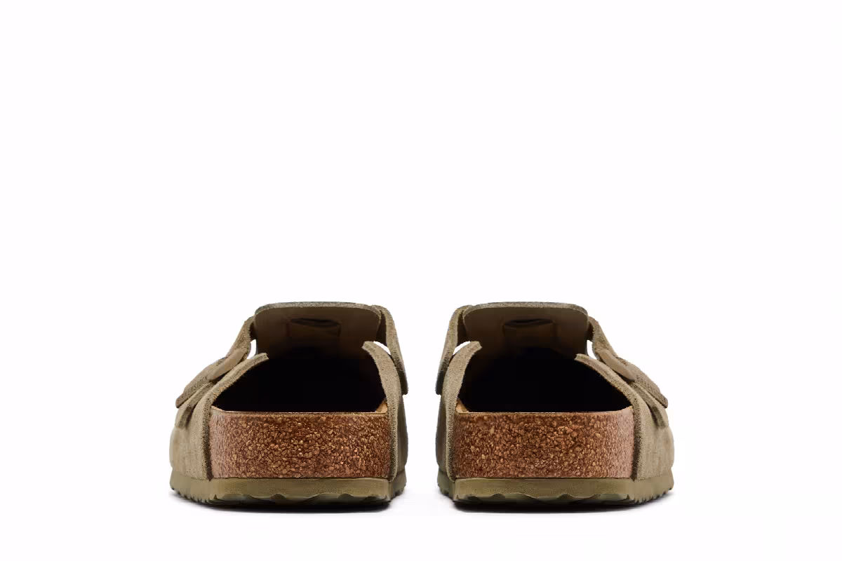 Birkenstock Boston Suede Leather Faded Khaki, view 7