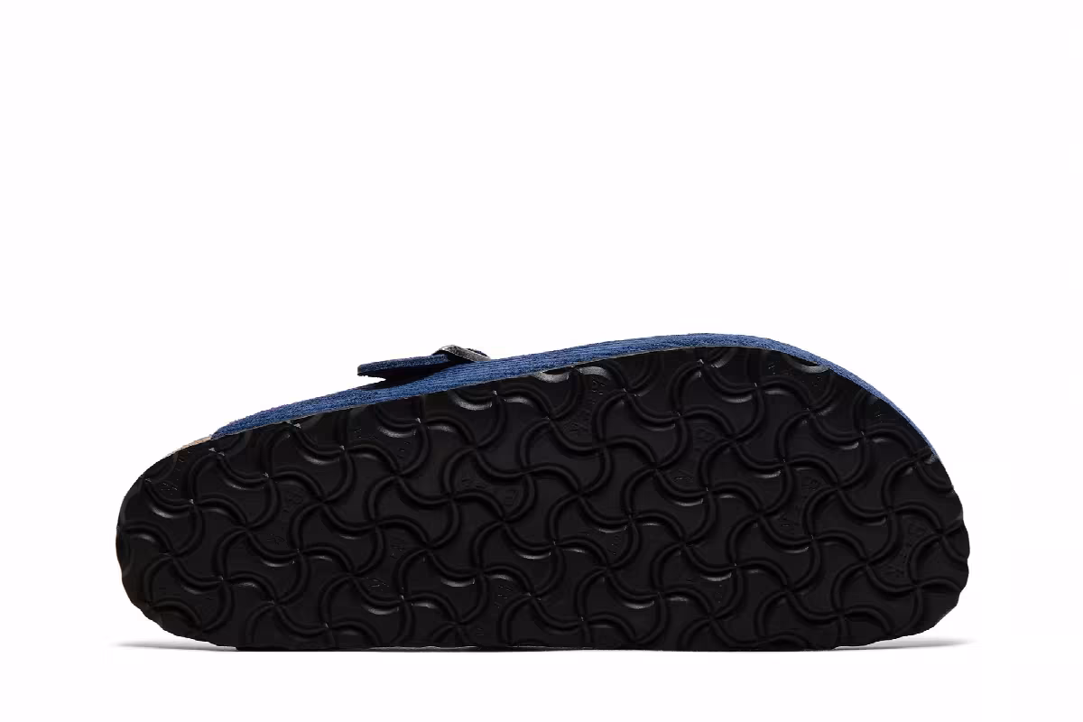 Birkenstock Boston Suede Embossed Corduroy Narrow Indigo, view 5