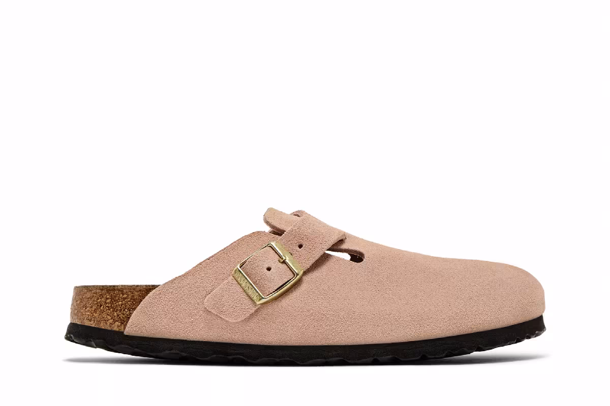 Birkenstock Women's Boston Suede Leather Light Rose, view 2