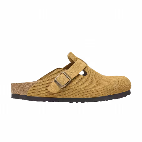 Birkenstock Boston Suede Embossed Corduroy 'Cork Brown'