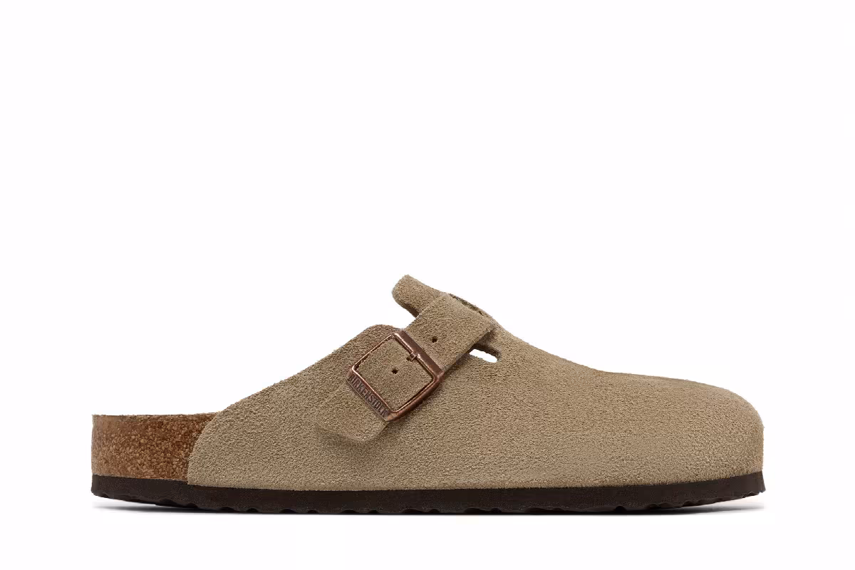 Birkenstock Boston Soft Footbed Suede Taupe, view 2