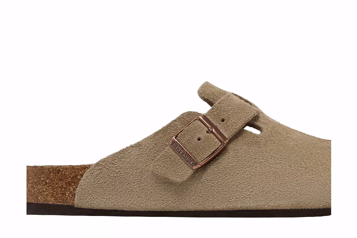 Birkenstock Boston Soft Footbed Suede Taupe, view 3