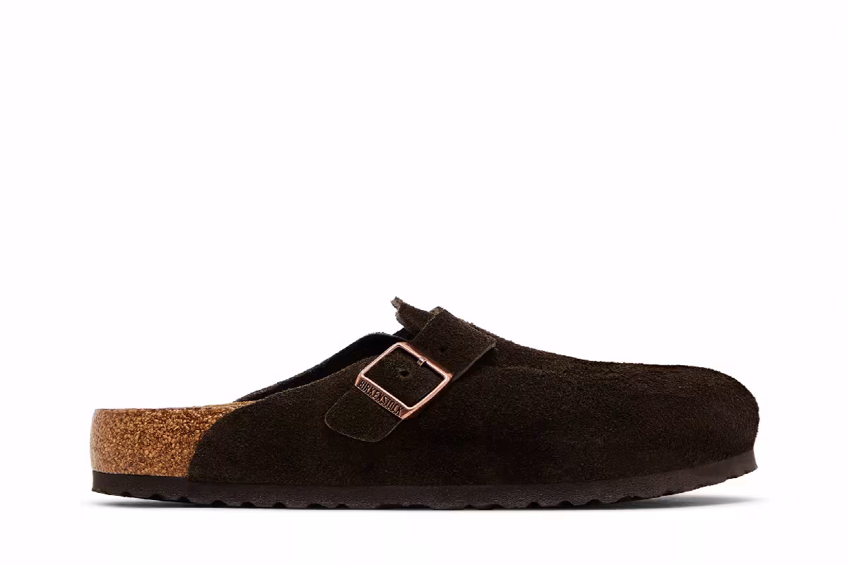 Birkenstock Boston Soft Footbed Suede Mocha, view 2