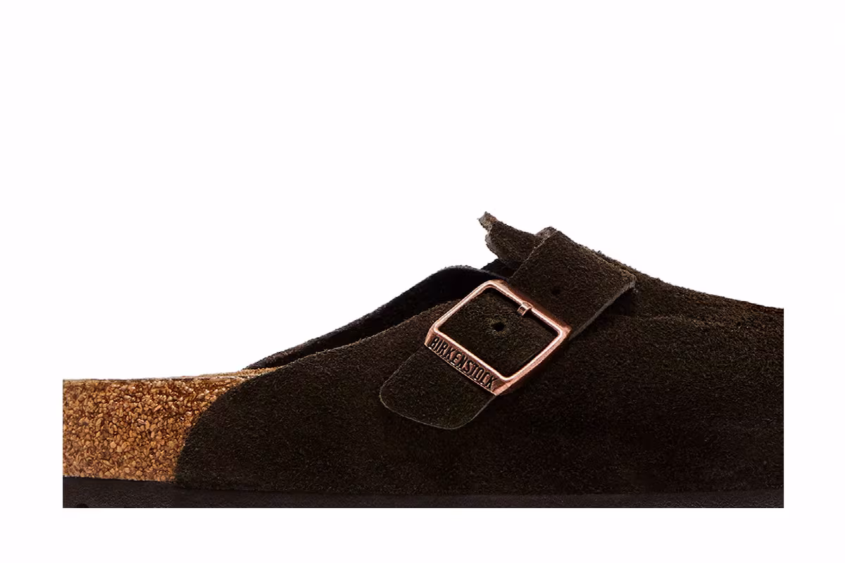 Birkenstock Boston Soft Footbed Suede Mocha, view 3