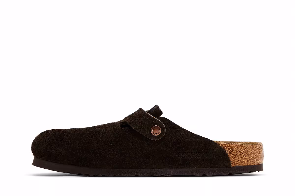 Birkenstock Boston Soft Footbed Suede Mocha, view 4