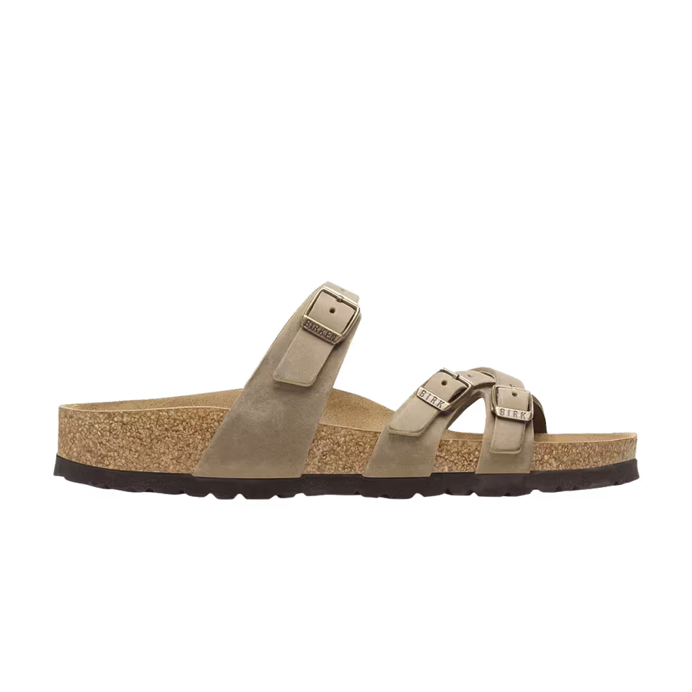 Birkenstock Women's Franca Oiled Leather Sandal Tobacco Brown