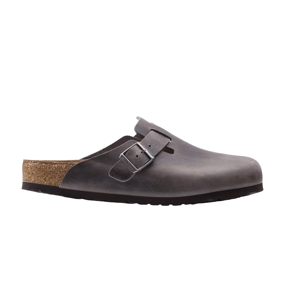 Birkenstock Boston Soft Footbed Oiled Leather Iron