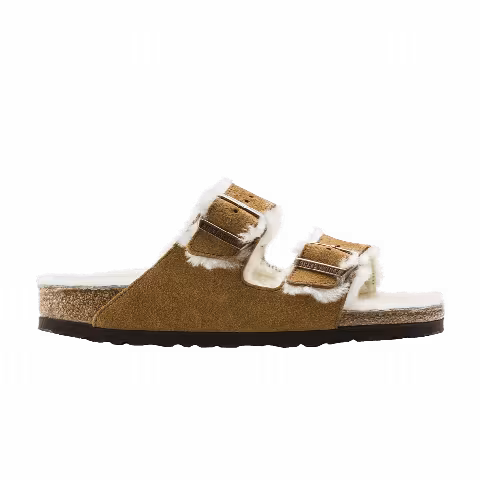 Birkenstock Arizona Shearling Suede Leather Narrow 'Mink'