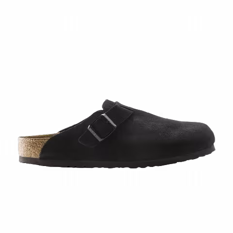 Birkenstock Boston Soft Footbed Suede 'Black'