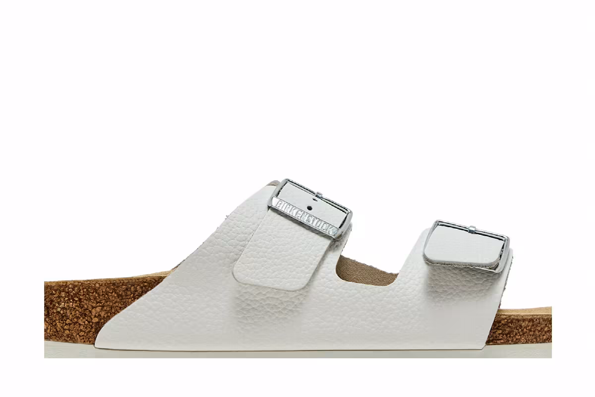 Birkenstock Arizona Natural Leather White, view 3