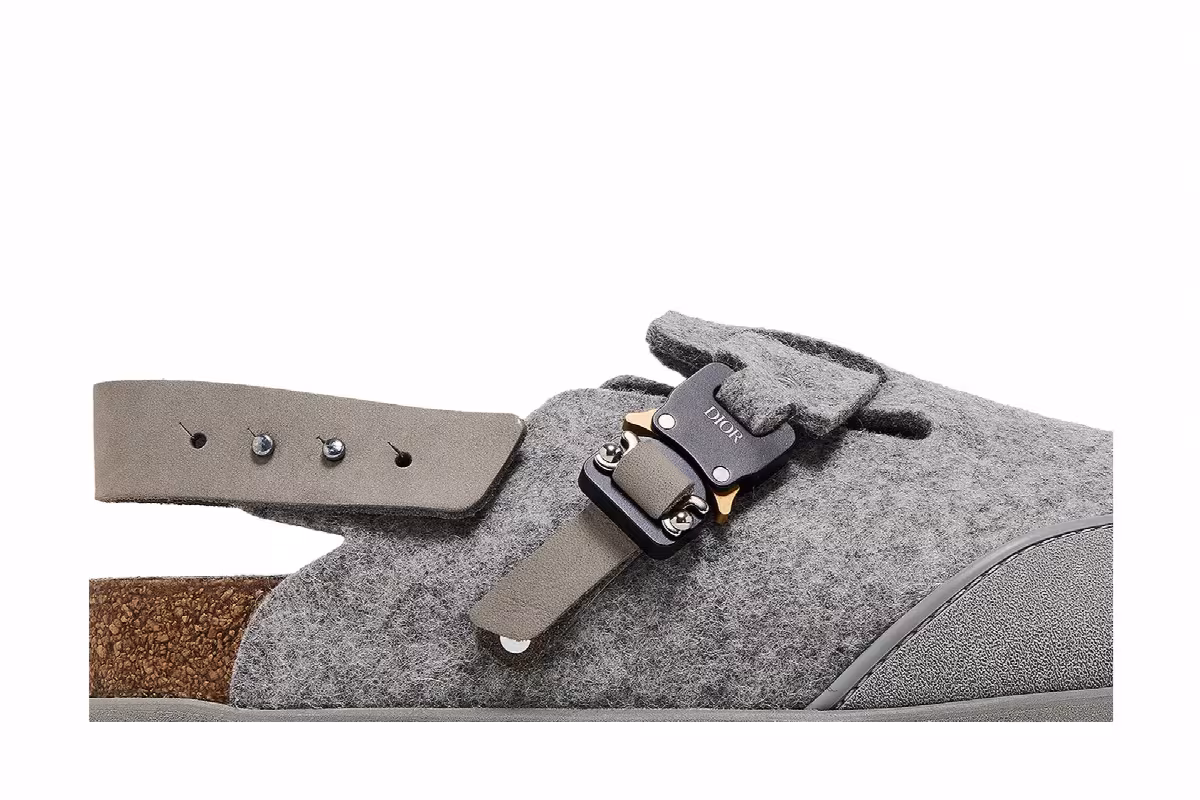 Dior x Birkenstock Tokio Mule Gray, view 3