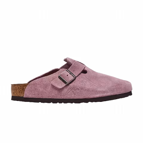 Stussy x Birkenstock Boston Shaggy 'Dusty Pink'