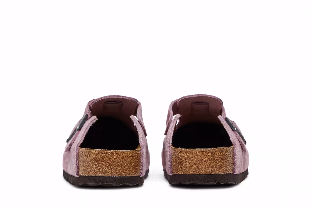 Stussy x Birkenstock Boston Shaggy Dusty Pink, view 7