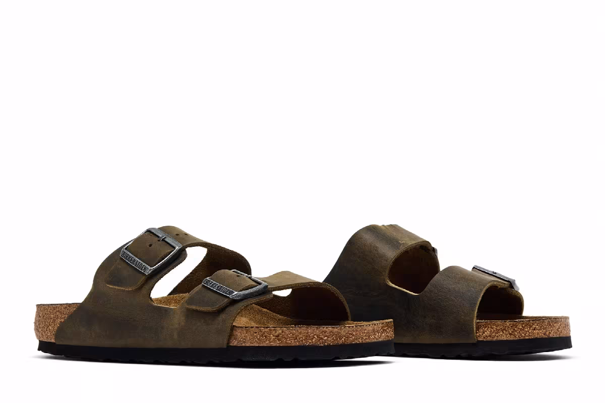 Birkenstock Arizona Soft Footbed Oiled Leather Faded Khaki, view 9