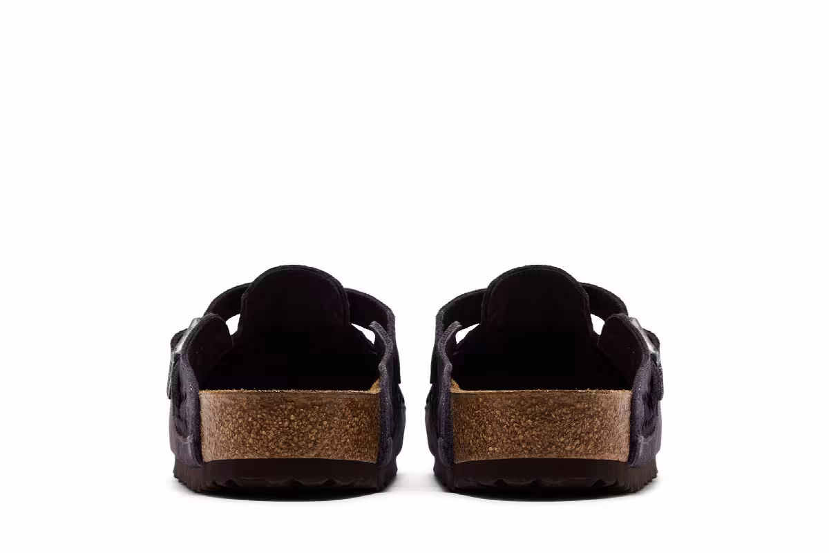 Kith x Birkenstock Boston Braided Rabbit Grey, view 7