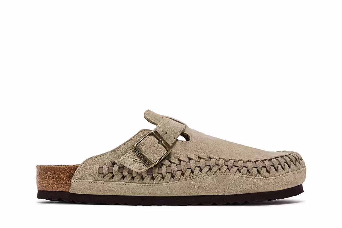 Kith x Birkenstock Boston Braided Taupe, view 2