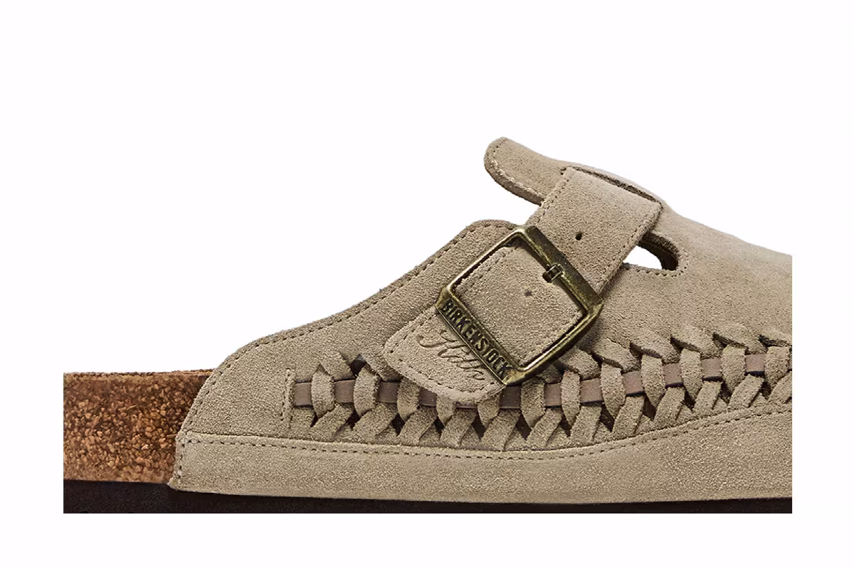 Kith x Birkenstock Boston Braided Taupe, view 3